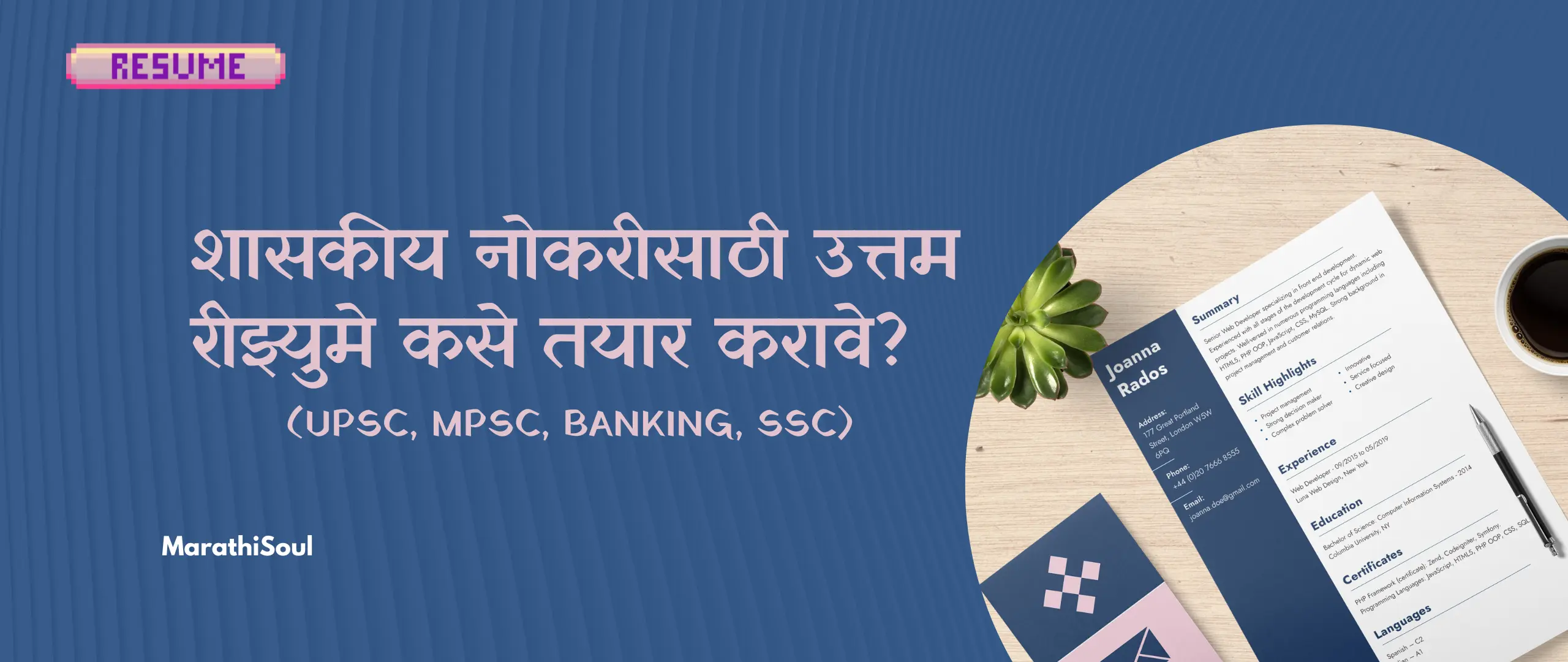 Resume for Government Job